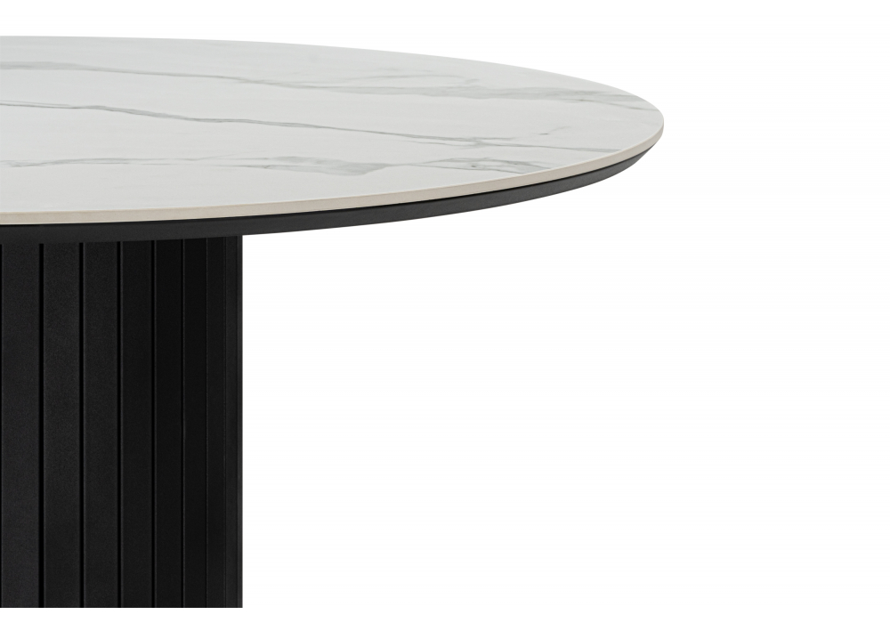 фото керамический стол woodville гравент 110 patagonoa bianco repose / черный 625610 | 220svet.ru