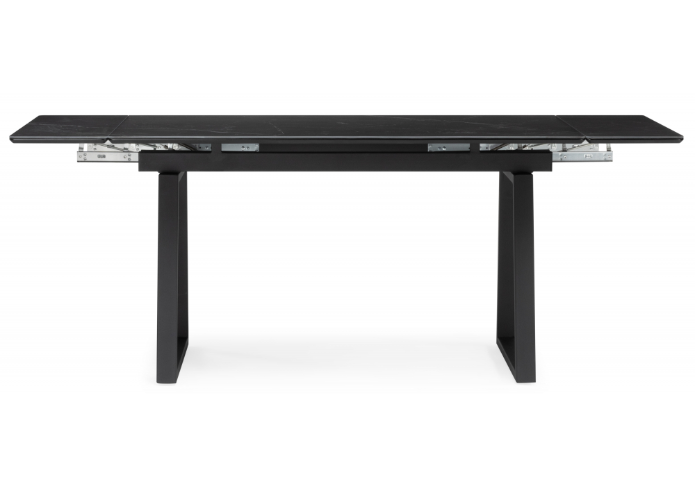 фото керамический стол раскладной 140(200)х80 woodville джек черный мрамор черный 612900 | 220svet.ru