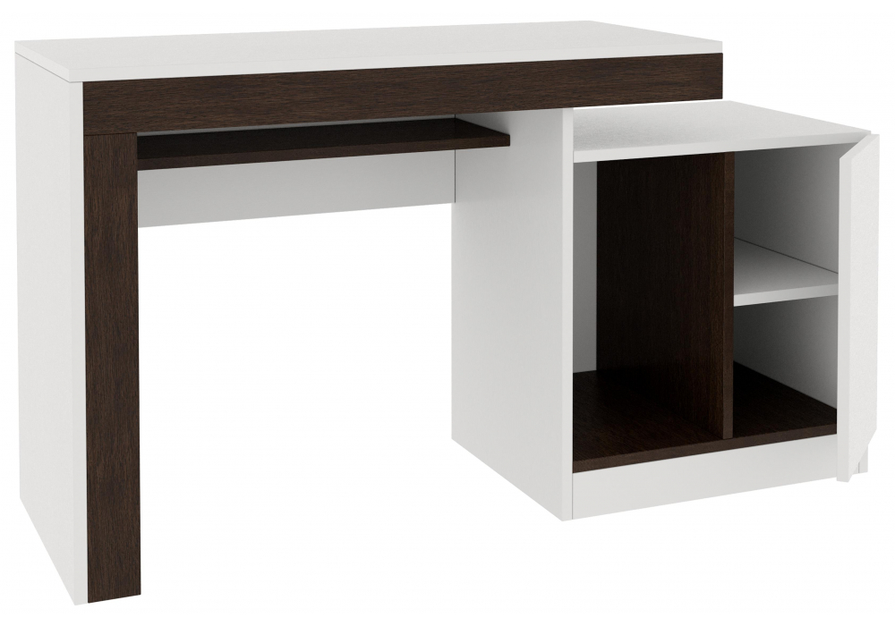 фото кабинет комплектация 3 woodville модена белый / венге 563546 | 220svet.ru