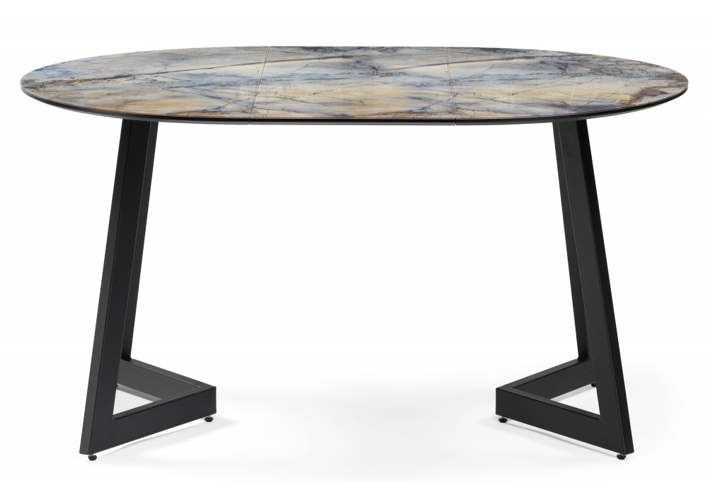 фото стол стеклянный раздвижной woodville алинг 100(140)х100х76 магеллан / черный 532385 | 220svet.ru