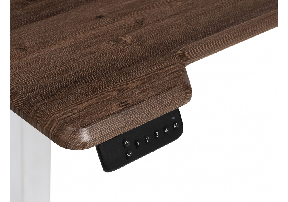 фото компьютерный стол woodville маркос с механизмом подъема орех кантри / белый 578401 | 220svet.ru