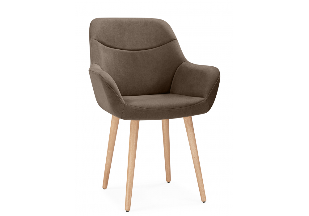 фото стул деревянный поворотный woodville флюид 360 коричневый (glory 08) / светлое дерево 642989 | 220svet.ru