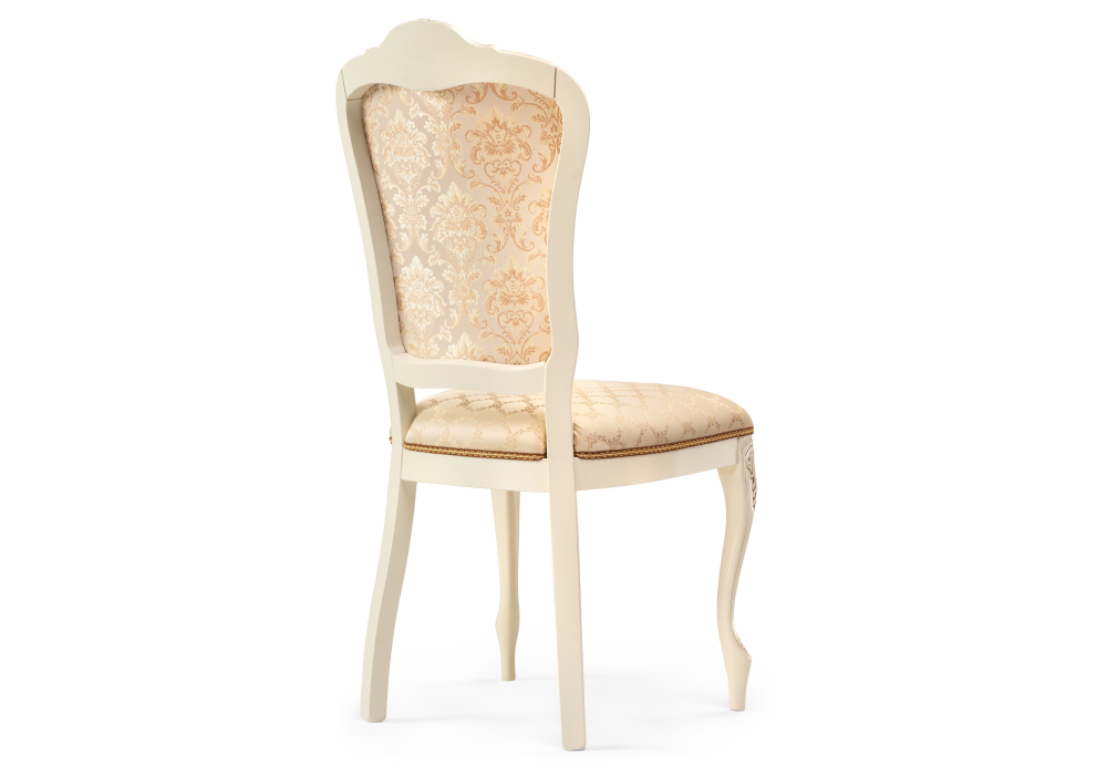 фото стул деревянный woodville руджеро патина золото / бежевый комби 318603 | 220svet.ru