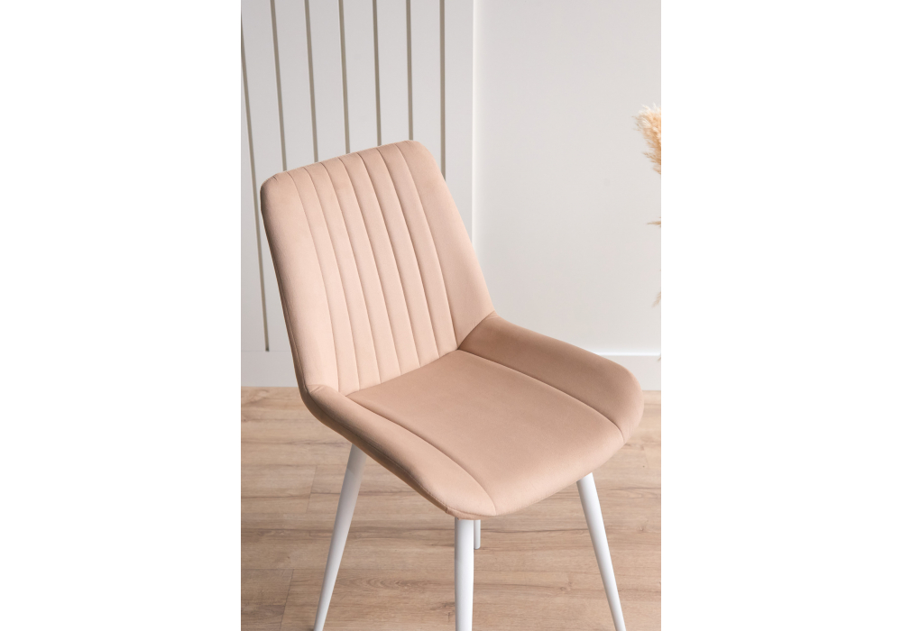 фото стул на металлокаркасе поворотный woodville седа 360 бежевый (zd 210) / белый np 632399 | 220svet.ru