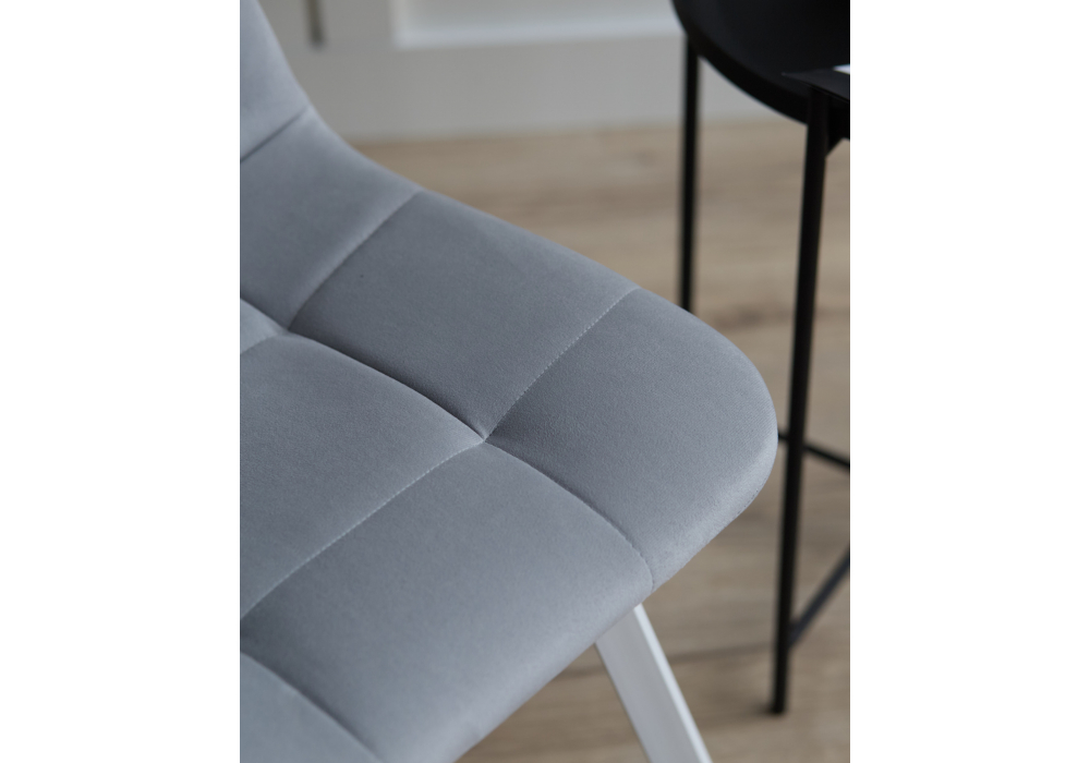 фото стул на металлокаркасе woodville чилли светло-серый / белый 631625 | 220svet.ru