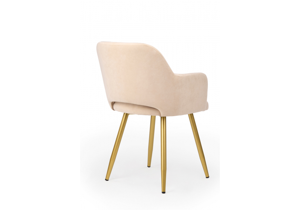 фото стул поворотный на металлокаркасе woodville эолин 360 бежевый (glory 03) / золотой 631718 | 220svet.ru