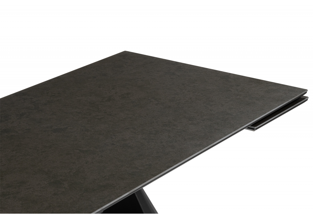 фото керамический стол раздвижной woodville шелтон 180(260)x90 massa ink gray / черный 621512 | 220svet.ru