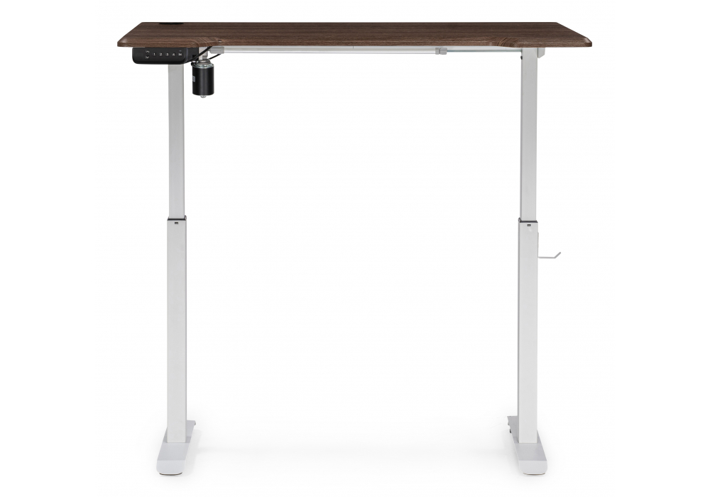 фото компьютерный стол woodville маркос с механизмом подъема орех кантри / белый 578401 | 220svet.ru