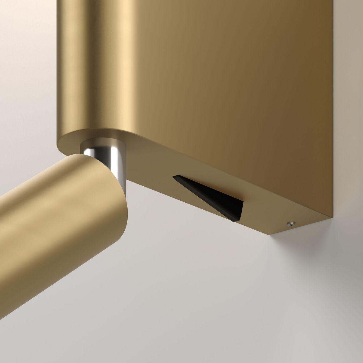 фото настенный светодиодный светильник elektrostandard sarca led 3000k 40111/led латунь a066400 | 220svet.ru