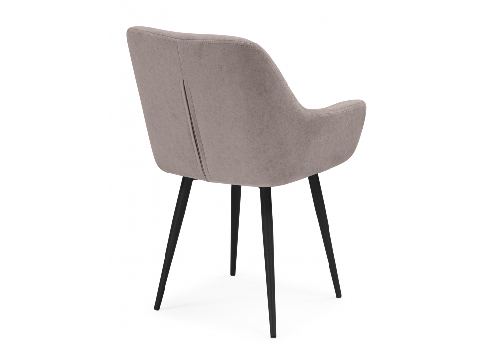 фото стул на металлокаркасе woodville флюид латте / черный 642975 | 220svet.ru