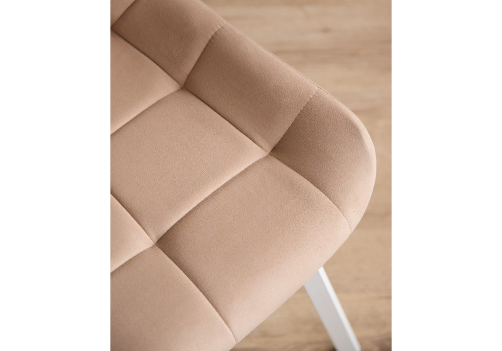 фото стул на металлокаркасе woodville челси п бежевый (zd 210) / белый np 632472 | 220svet.ru