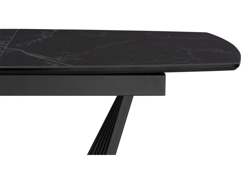 фото керамический стол раскладной woodville вейл черный мрамор shakespeare black 626057 | 220svet.ru