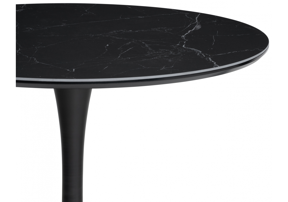 фото керамический стол woodville тулип черный мрамор 600708 | 220svet.ru