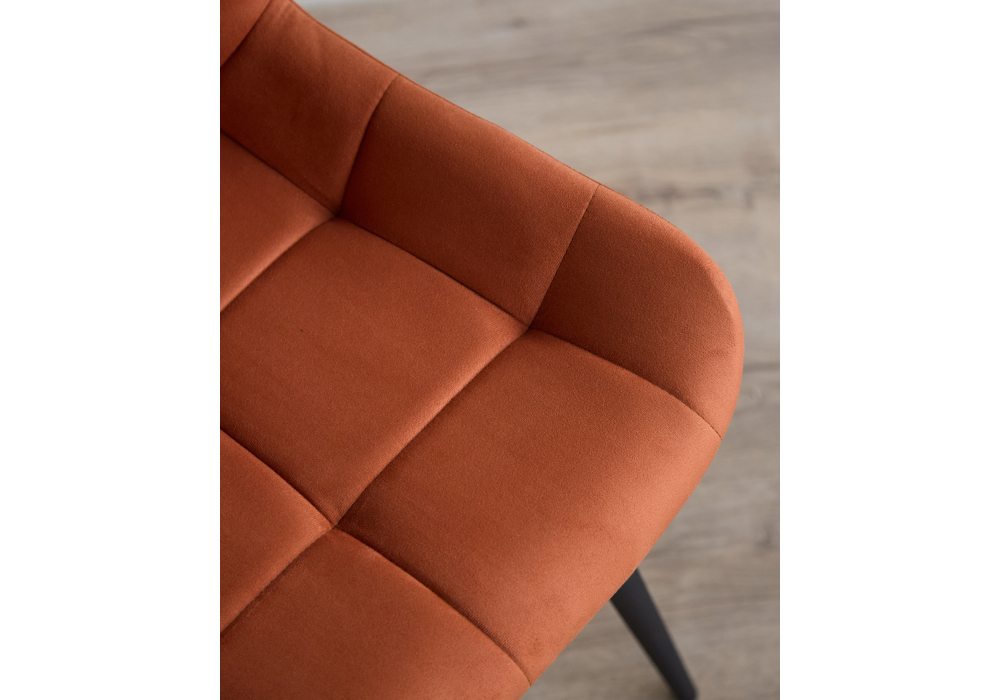 фото стул вращающийся на металлокаркасе woodville челси 360 к терракотовый (zd 432) / черный 632527 | 220svet.ru