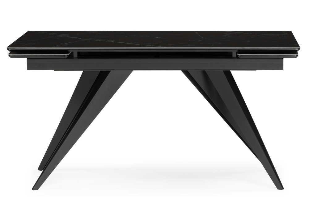 фото керамический стол раскладной woodville дарвин 160(220)х89 черный мрамор 626047 | 220svet.ru