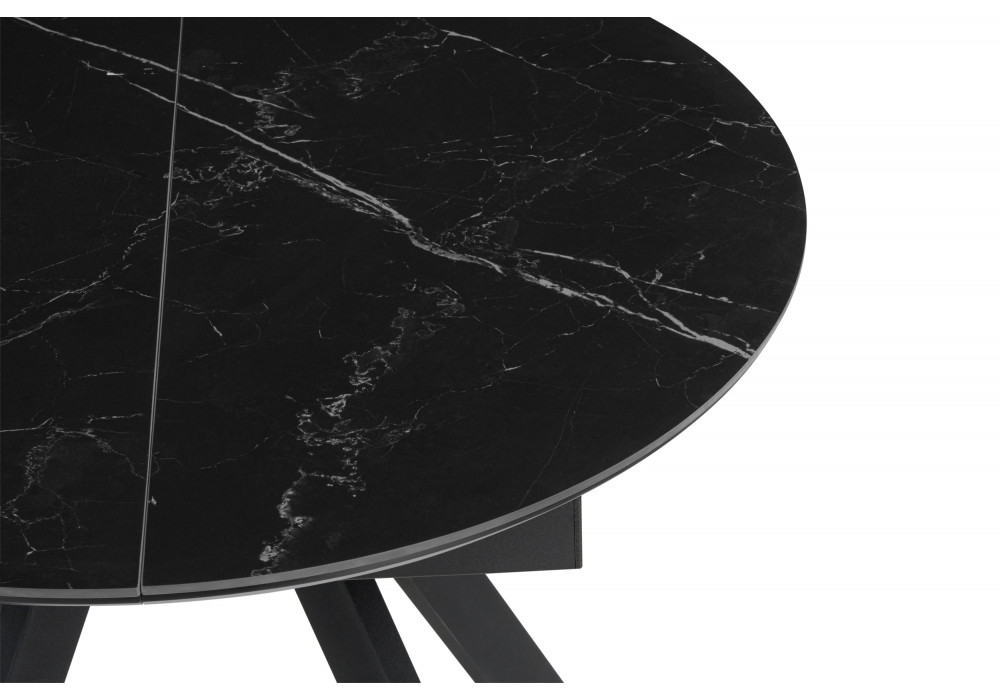 фото керамический стол раскладной woodville трейси 90 shakespeare  черный 664949 | 220svet.ru