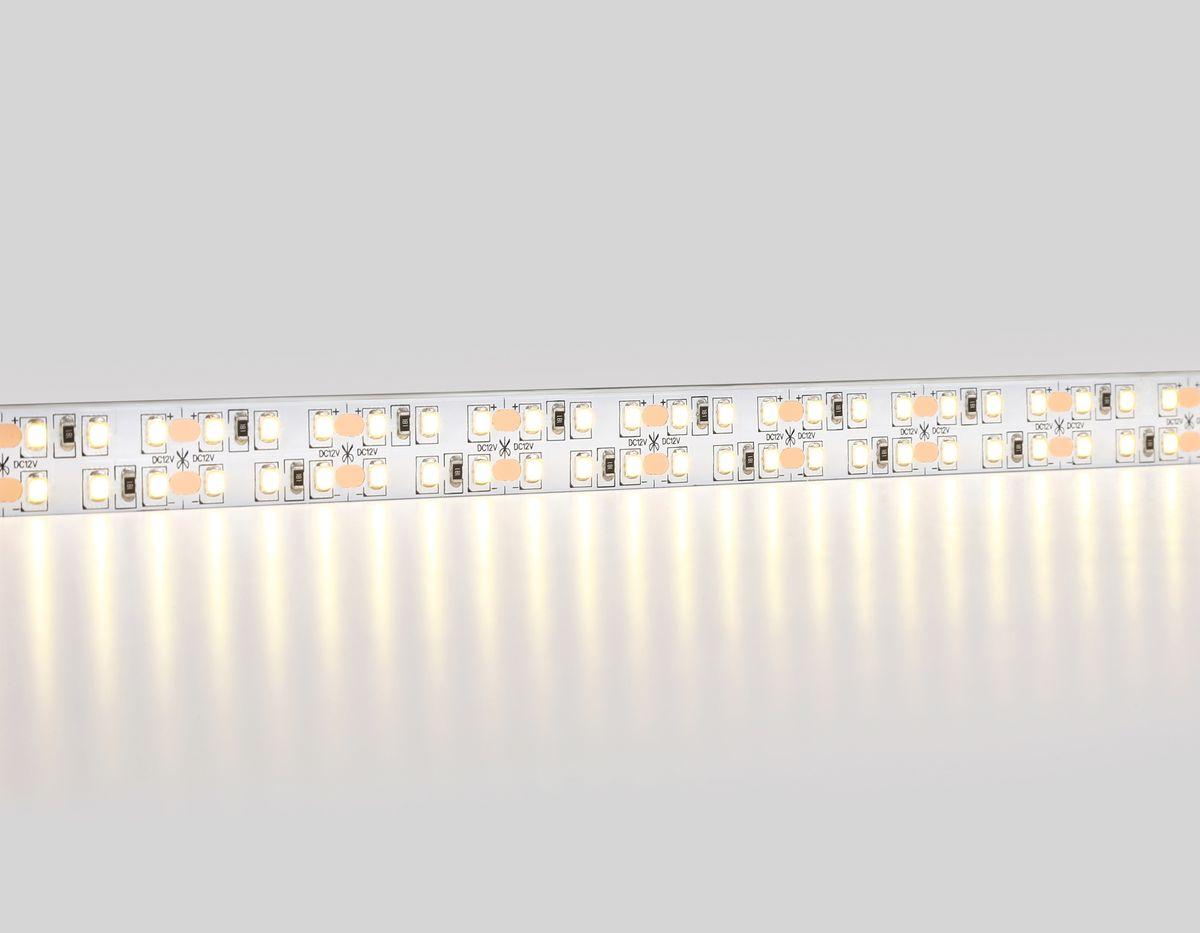 фото светодиодная лента теплый белый ambrella light 19,2w/m 240led/m 2835smd 3000к 5m gs1601 | 220svet.ru