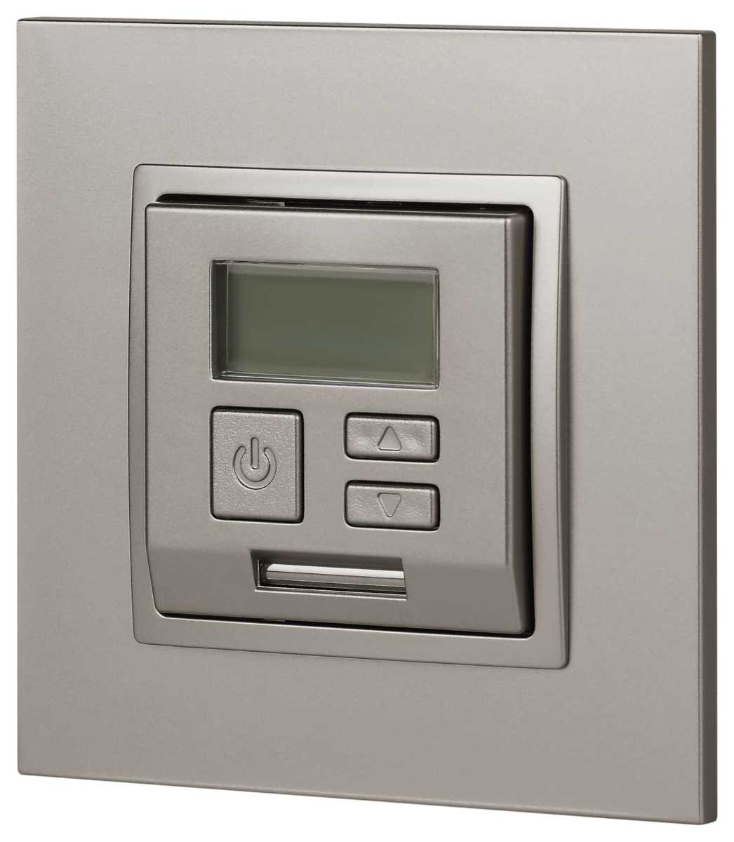 фото терморегулятор эра elegance 14-4111-16 универс.230в-imax16а, титан б0065790 | 220svet.ru