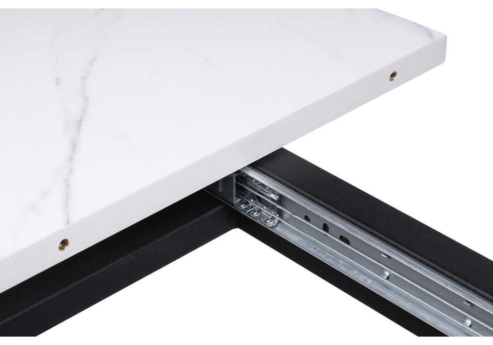 фото стол деревянный woodville бетина мрамор белый / черный 504210 | 220svet.ru