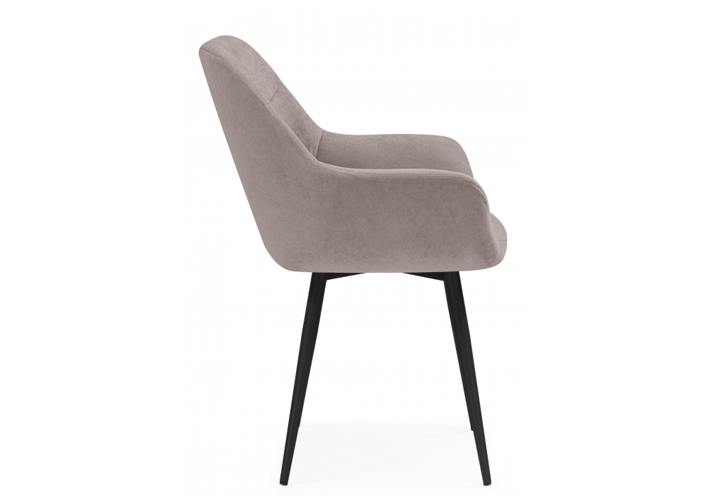 фото стул на металлокаркасе woodville флюид латте / черный 642975 | 220svet.ru