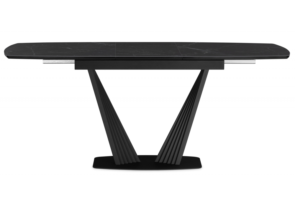 фото керамический стол раскладной woodville вейл черный мрамор shakespeare black 626057 | 220svet.ru