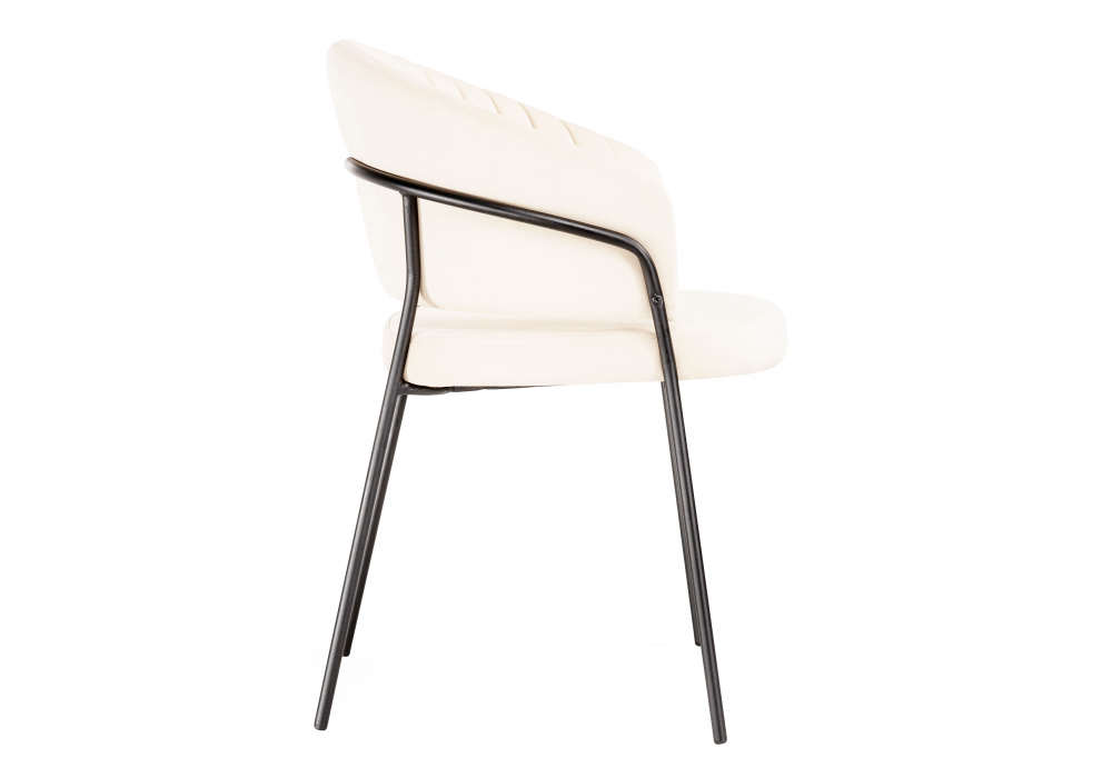 фото стул на металлокаркасе woodville лео белый brendy milk 02 / черный 592481 | 220svet.ru