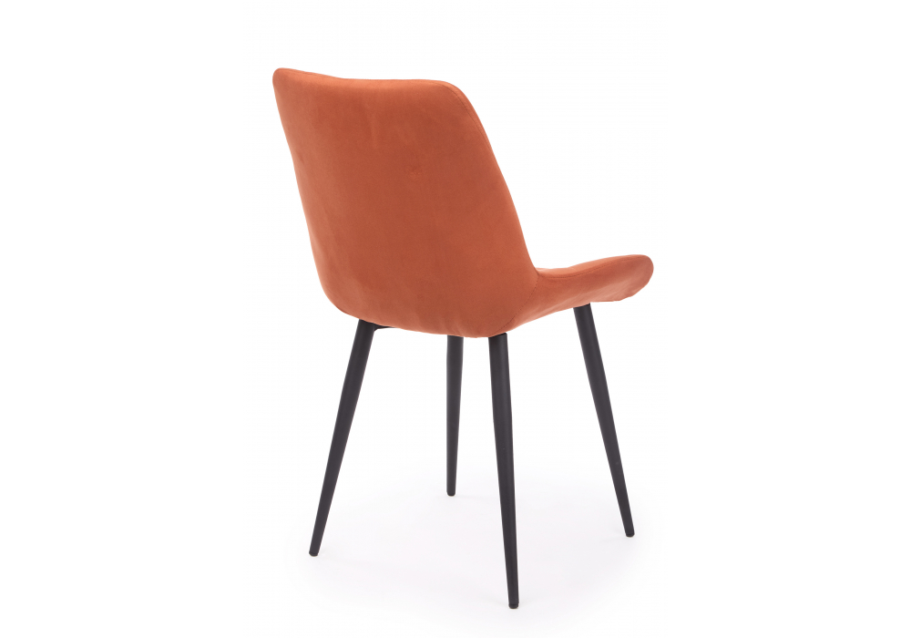 фото стул вращающийся на металлокаркасе woodville челси 360 к терракотовый (zd 432) / черный 632527 | 220svet.ru