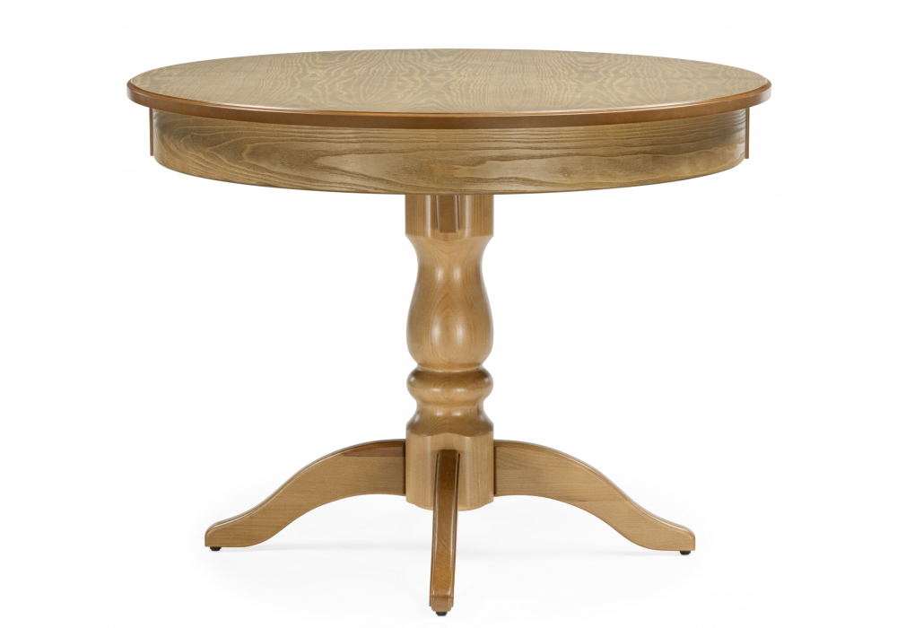 фото стол деревянный раскладной woodville орден 100(140)x100 круглый дуб 639326 | 220svet.ru