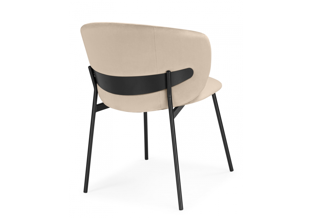 фото стул на металлокаркасе woodville рикко темно-бежевый (h-07) / черный 674673 | 220svet.ru