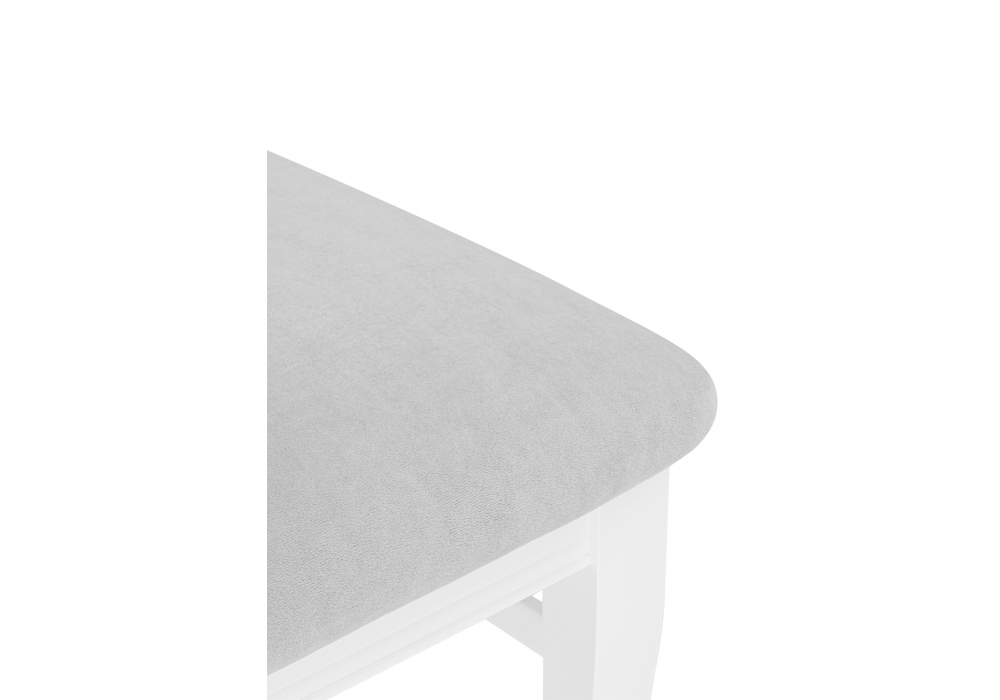 фото стул деревянный woodville фрезино с проножкой серый велюр / белый 665437 | 220svet.ru