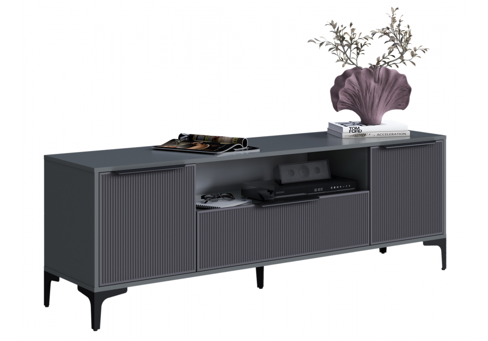 фото готовая гостиная комплектация 2 woodville иадама графит софт 620683 | 220svet.ru