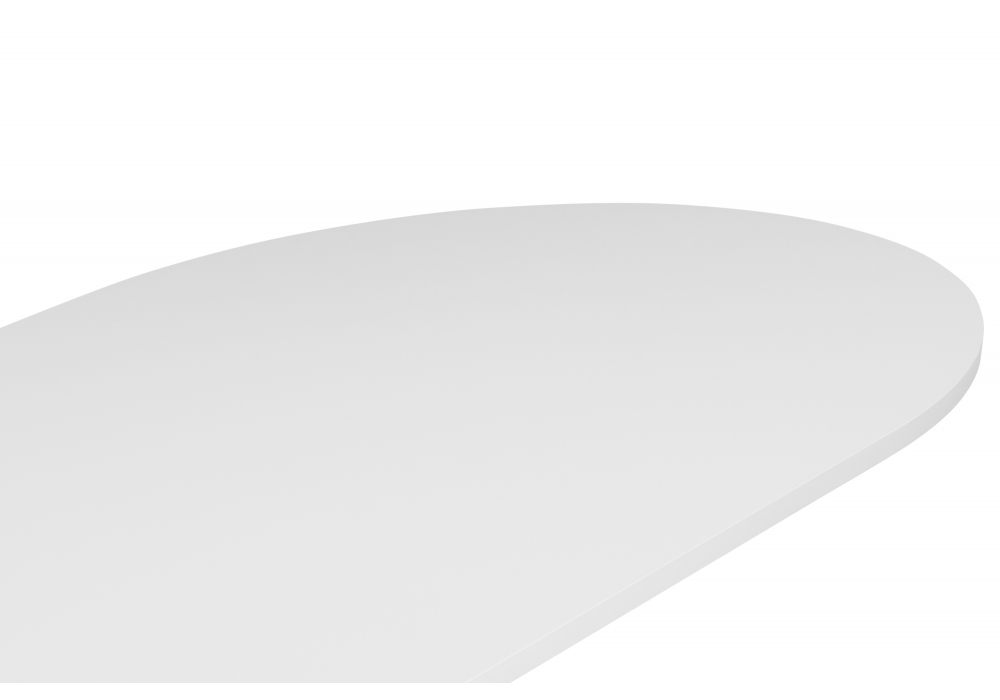 фото стол деревянный woodville барон белая пленка шагрень / черные ноги 620210 | 220svet.ru