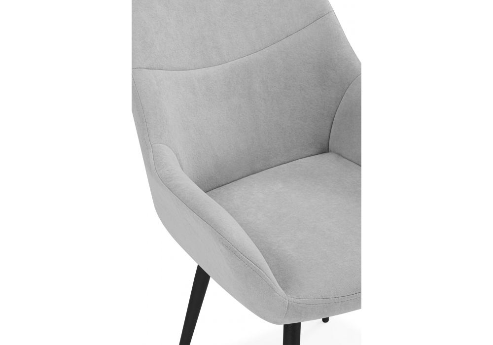 фото стул на металлокаркасе woodville флюид светло-серый / черный 642947 | 220svet.ru