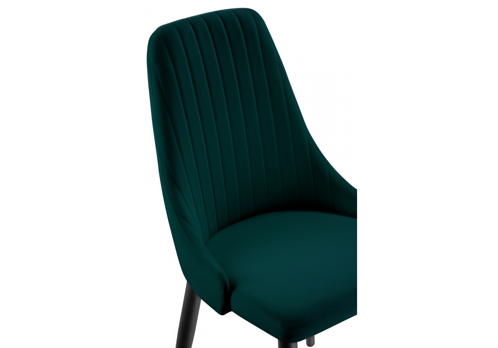 фото стул на металлокаркасе woodville kora green / black 15096 | 220svet.ru
