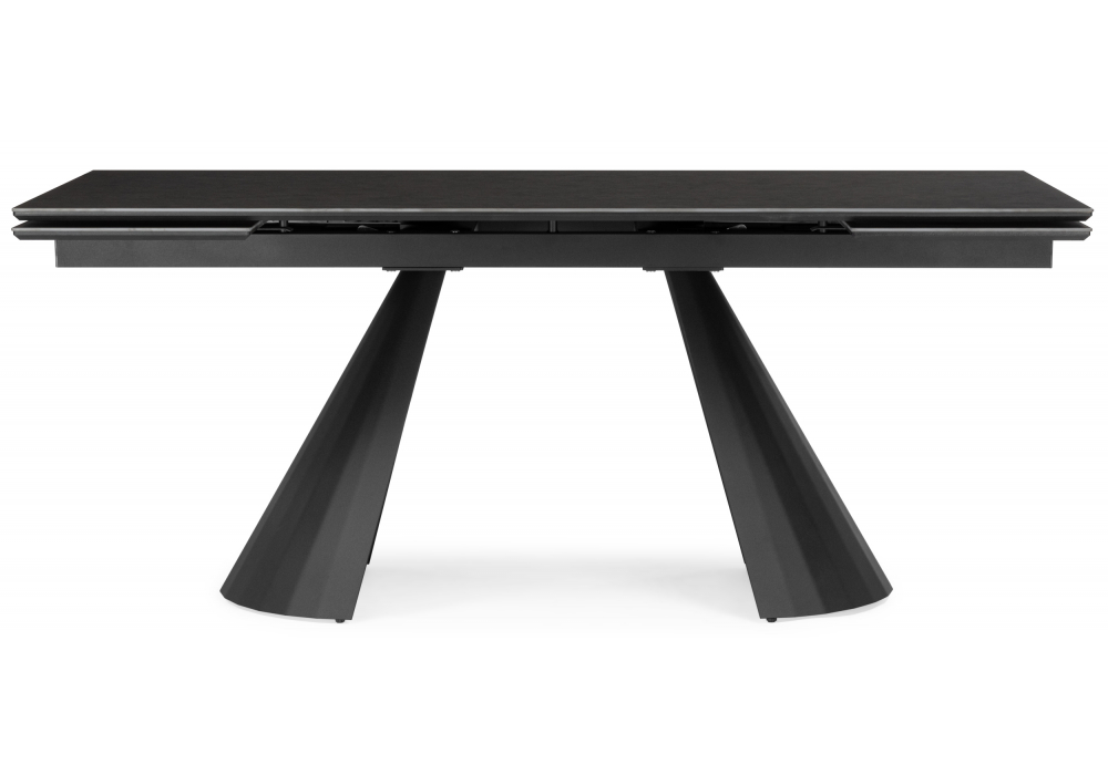 фото керамический стол раздвижной woodville шелтон 180(260)x90 massa ink gray / черный 621512 | 220svet.ru