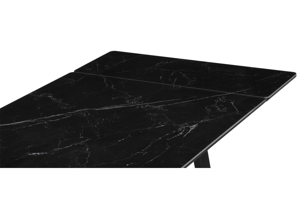 фото керамический стол раскладной 140(200)х80 woodville джек черный мрамор черный 612900 | 220svet.ru