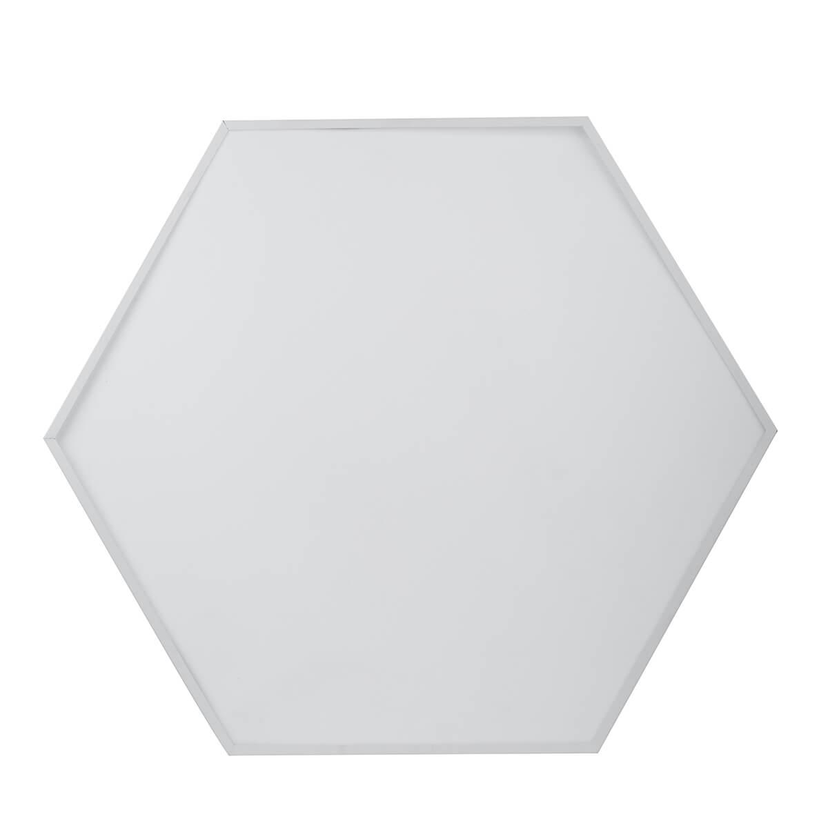 фото подвесной светодиодный cветильник эра hexagon spo-121-w-40k-038 38вт 4000к белый б0050550 | 220svet.ru