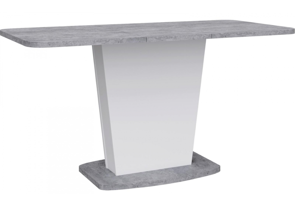 фото стол деревянный раскладной woodville комфорт цемент светлый / белый 608569 | 220svet.ru