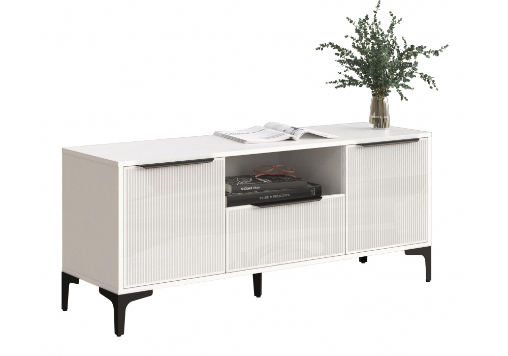 фото готовая гостиная  комплектация 8 woodville иадама белый глянец 620699 | 220svet.ru