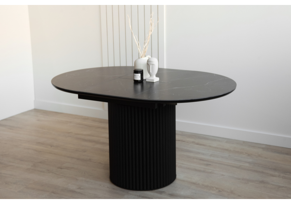 фото керамический стол раскладной woodville стивен 100(140) shakespeare black / черный 664920 | 220svet.ru