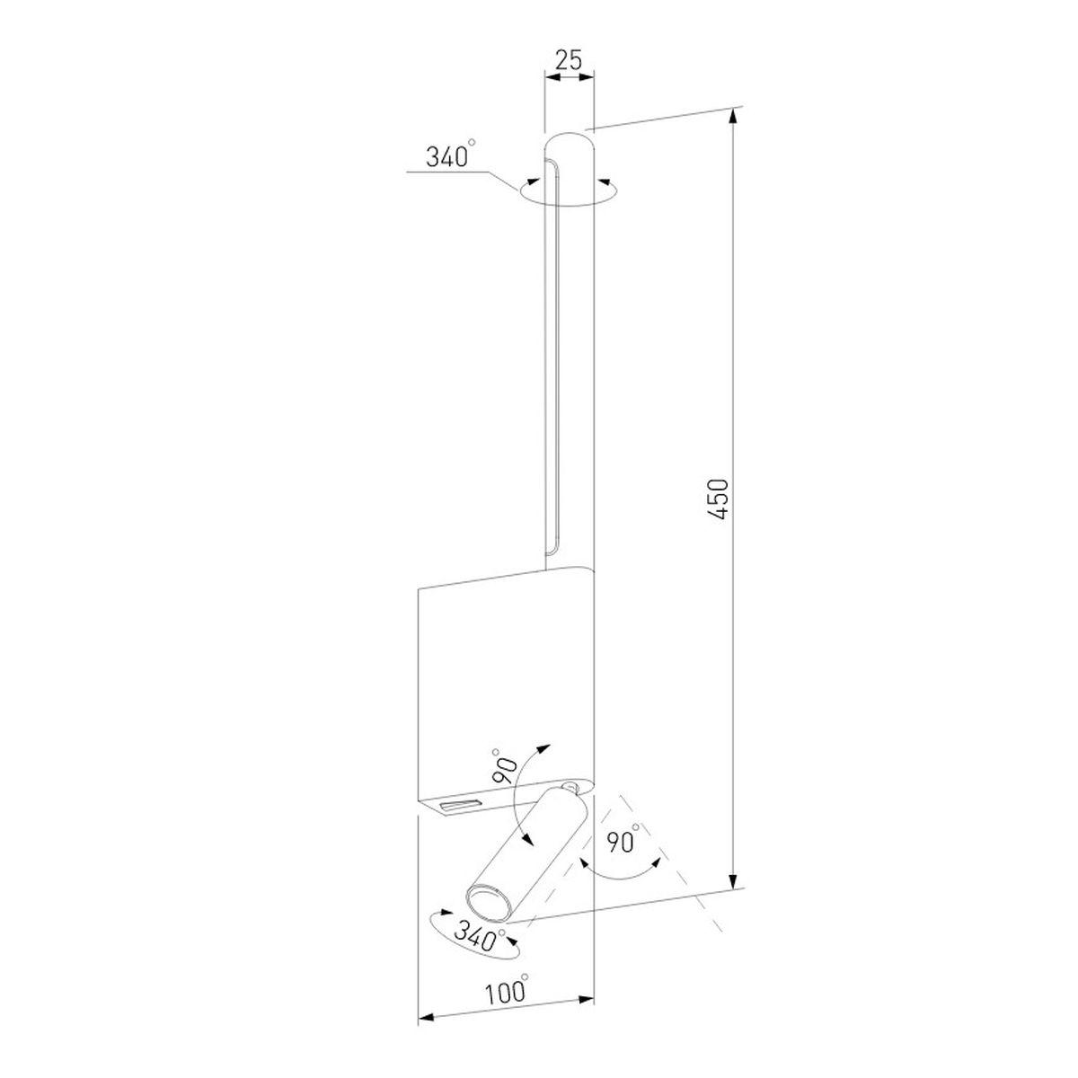 фото настенный светодиодный светильник elektrostandard sarca led 3000k 40111/led латунь a066400 | 220svet.ru