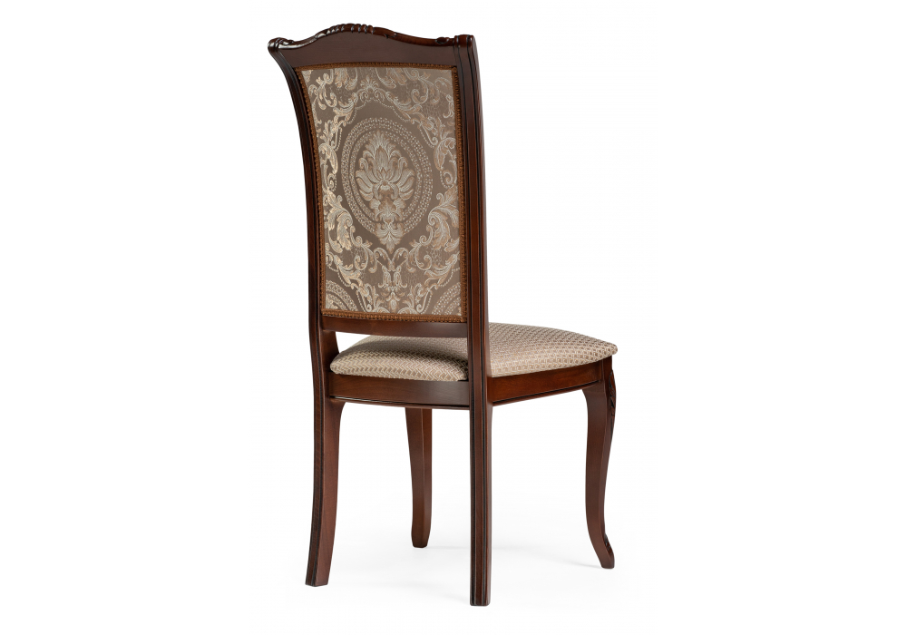 фото стул деревянный woodville керия ткань бежевый / вишня 618714 | 220svet.ru