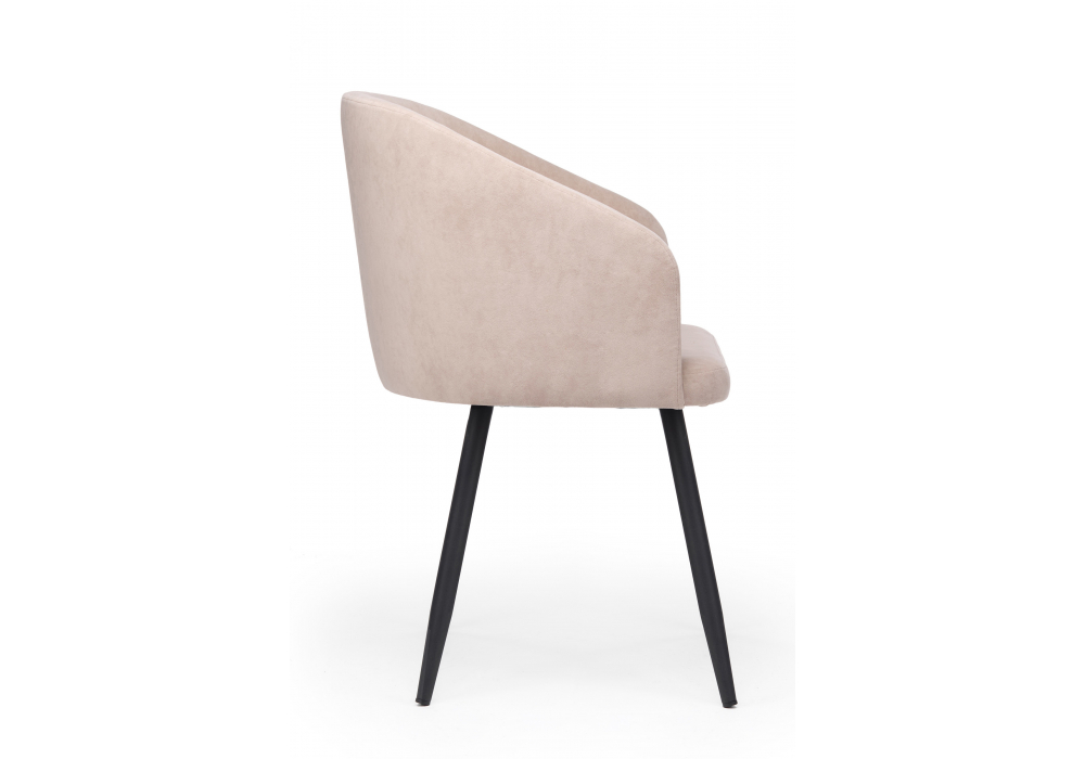 фото стул на металлокаркасе поворотный woodville монер 360 латте (glory 10) / черный 632655 | 220svet.ru