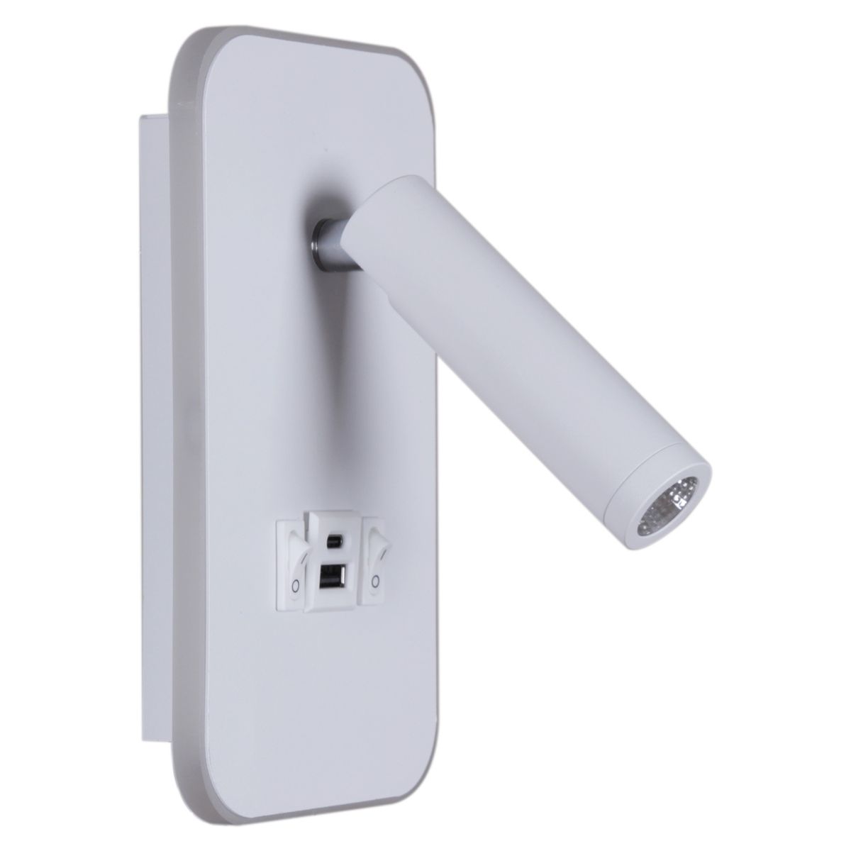 фото настенный светодиодный светильник reluce 86204-9.2-001kt led12w+usb wt | 220svet.ru