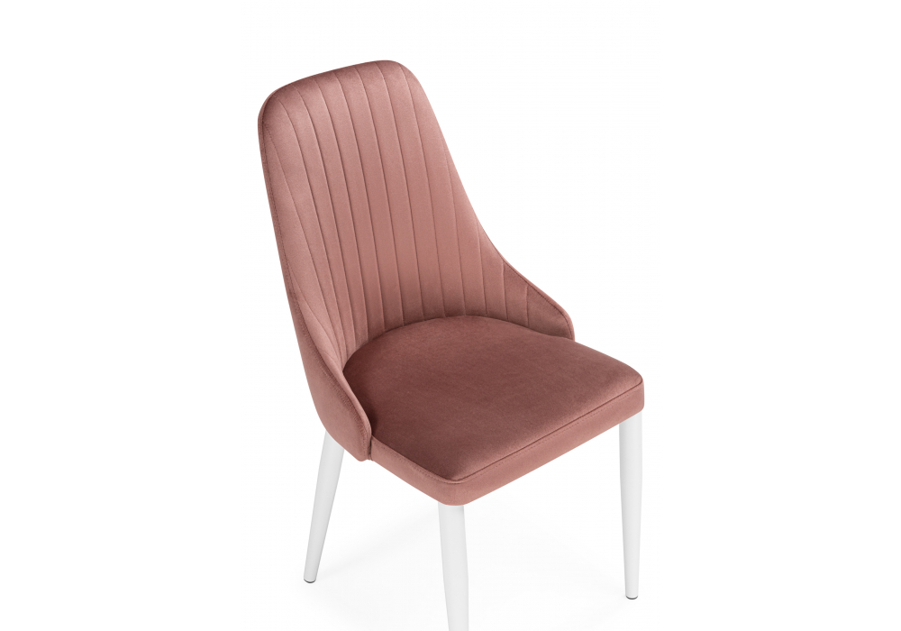 фото стул на металлокаркасе woodville kora dark pink / white 15948 | 220svet.ru