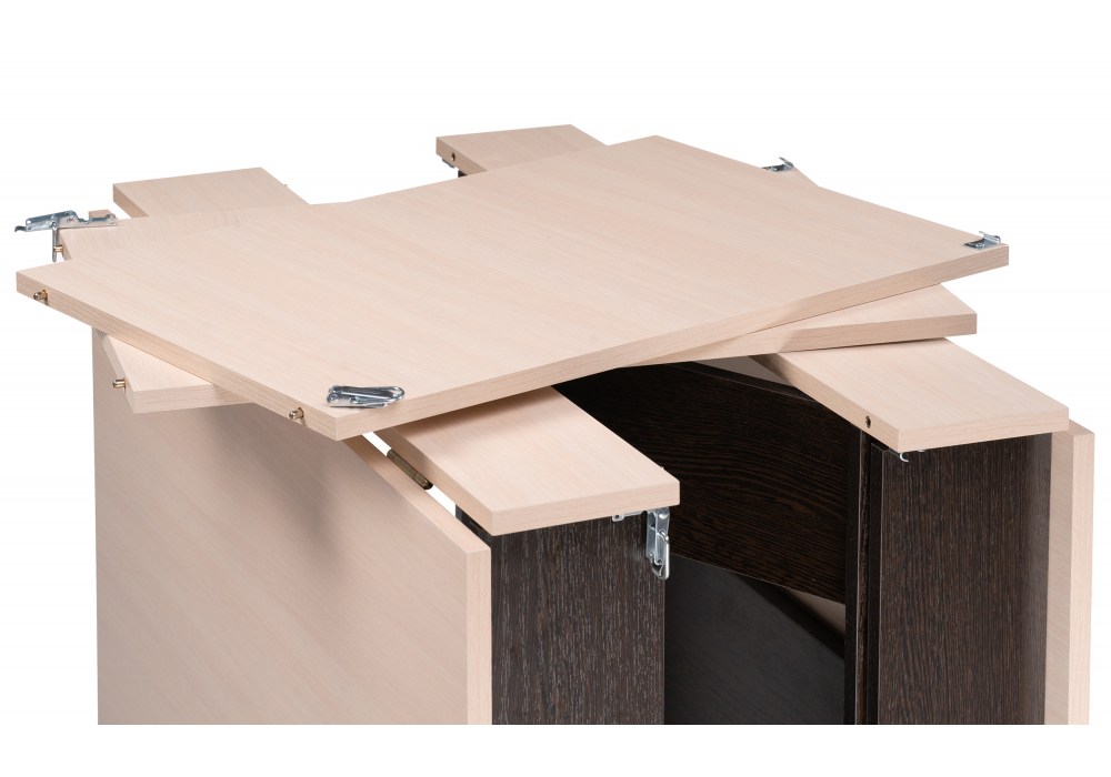 фото стол-книжка woodville клотилд венге / дуб молочный 474293 | 220svet.ru