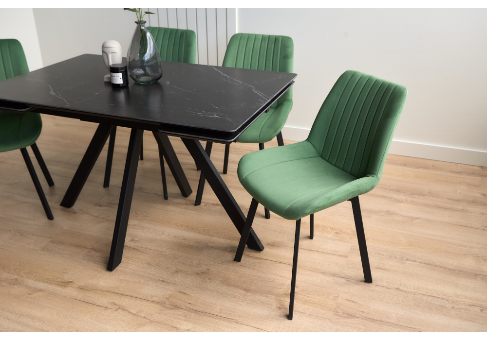 фото керамический стол раскладной 120(180)х80 woodville вилли shakespeare black / черный 622897 | 220svet.ru