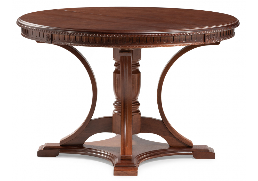 фото стол деревянный раскладной woodville нозеан круглый миланский орех 615232 | 220svet.ru