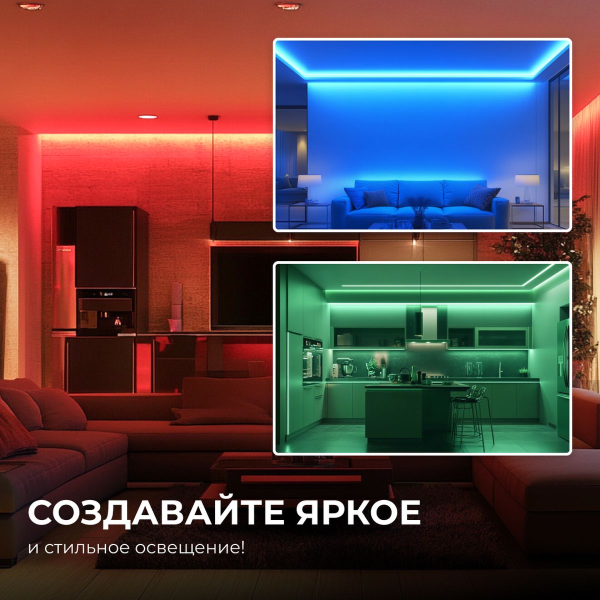 фото светодиодная лента apeyron 19w/m 784led/m cob rgbw 5m 00-494 | 220svet.ru