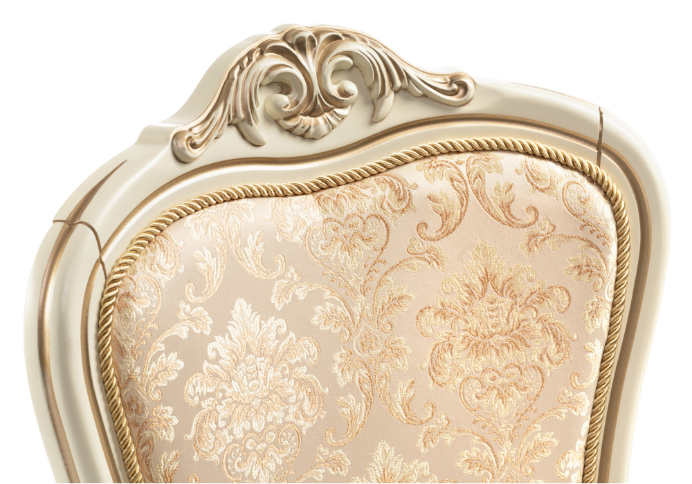 фото стул деревянный woodville руджеро патина золото / бежевый комби 318603 | 220svet.ru